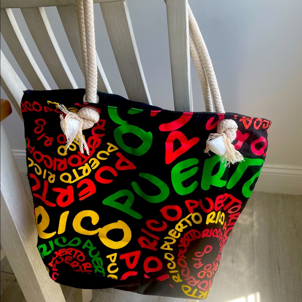 Puerto Rico Tote Bag w Zipper